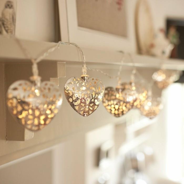 led keiju valot koristelu sydän keiju valot