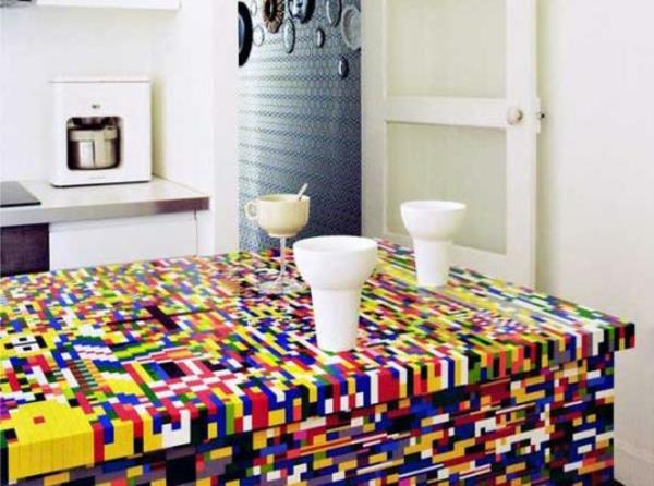 lego -tiilet keittiöpalikka, joka on valmistettu lego -palikoista diy reativ