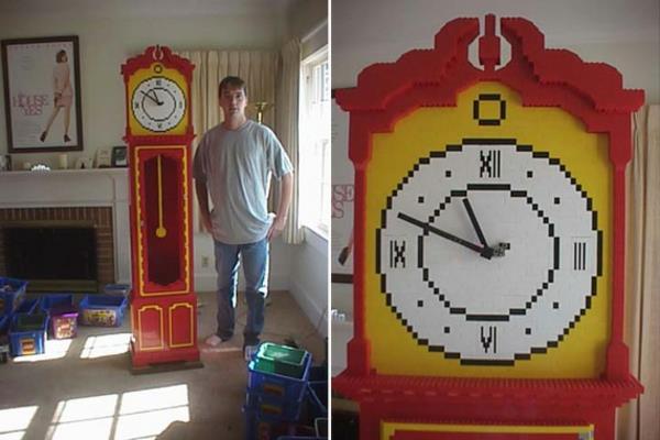 Lego -palikoista valmistettu keittiön lohko DIY luova seinäkello