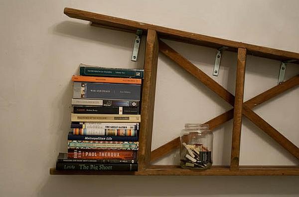 tikkaat hylly seinähyllyt DIY vintage kirjat vaakasuora seinä