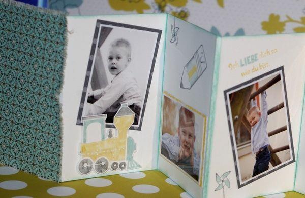leporello tinker diy -projektit ja tinkering ideat valokuva -albumi vauvan kuvia