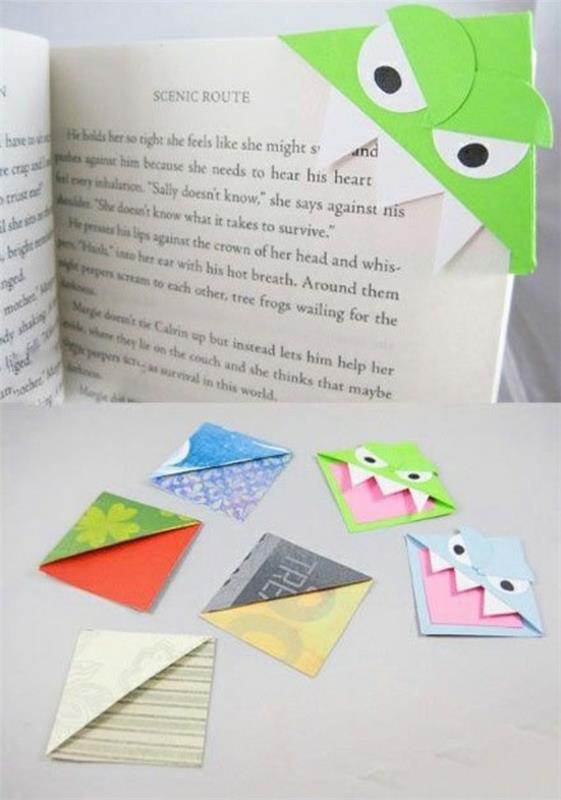 Tee kirjanmerkkejä itse värillisistä paperityöideoista paperilla