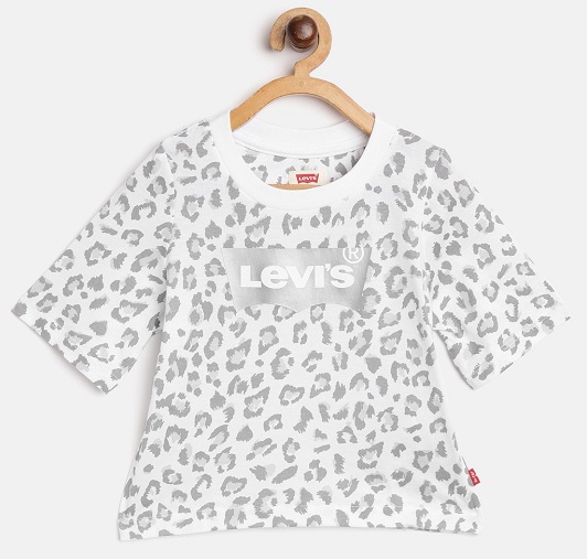 Leopardprint Levis T -shirt til piger