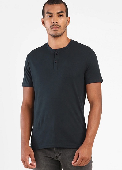 Almindelig Levis Henley T -shirt