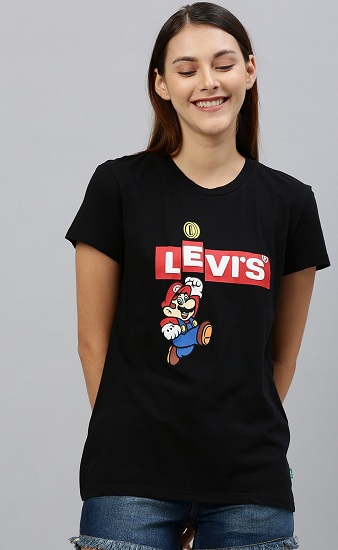 Sort Levis Mario T -shirt
