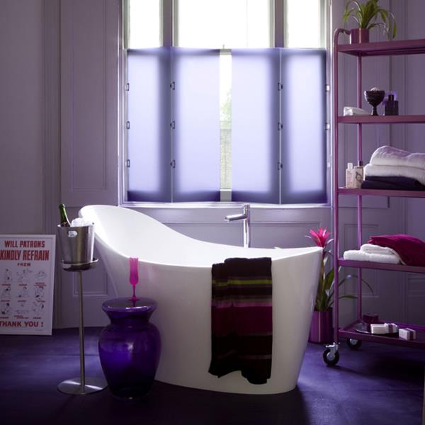 violetti värimaailma kylpyamme idea valkoinen kodikas