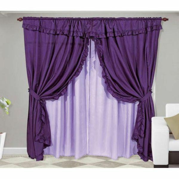 ikkunaverhot violetit pelkät verhot makuuhuoneen mallit