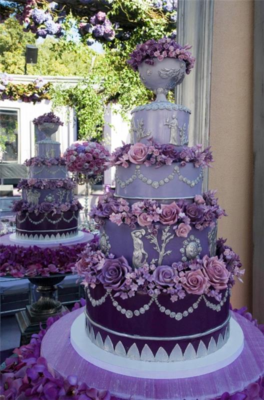 violetti hääkakku ideoita houkutteleva