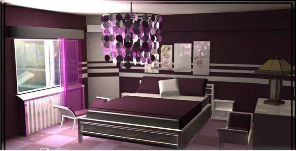 violetti makuuhuoneen suunnitteluideoita kiinalainen