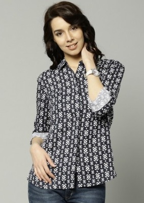 Casual printede skjorter i linned til kvinder