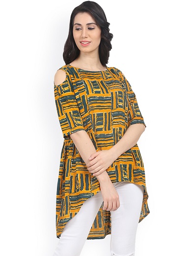 Cold Shoulder Long Top til kvinder