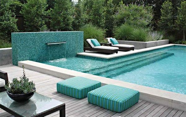 lounge -huonekalut rentoudu kansituoli rottinki istuintyynyt puulattiat puutarha -allas minimalistinen moderni