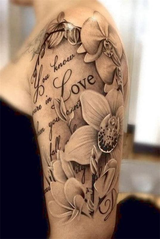 rakkaus orkideat hiha tatuointi ideoita