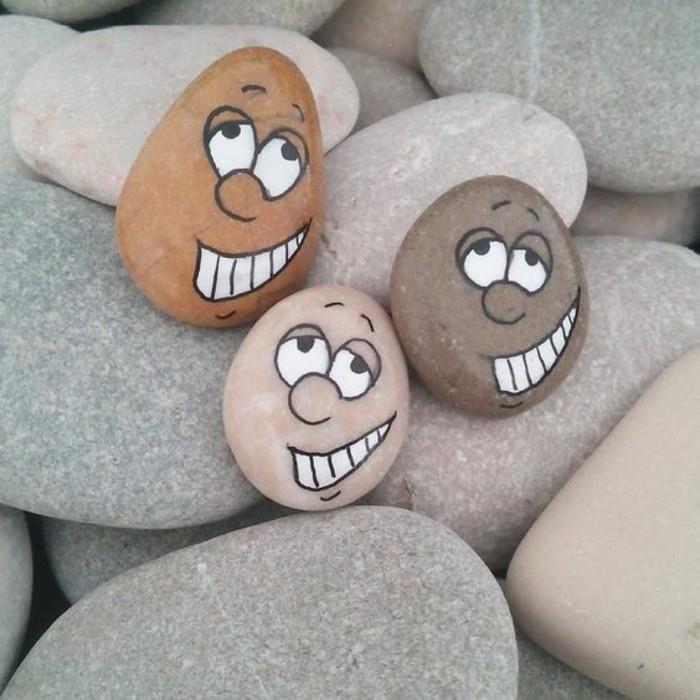 hauskoja kasvoja kivien maalaamisesta