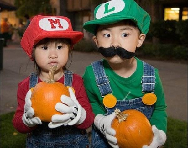 halloween -puvut lapsille luigi ja mario