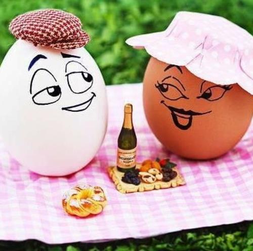 hauska pääsiäismuna pari munia piknik