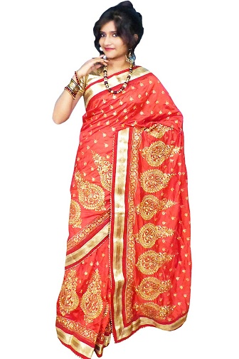 Dupion Silk Saree tervező