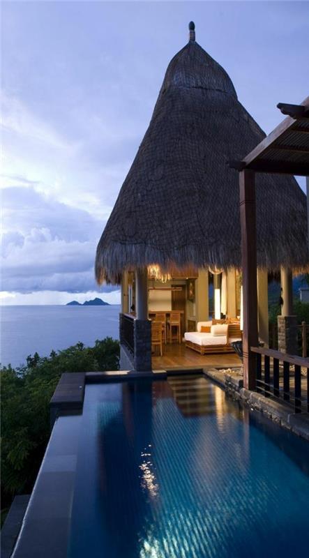 luksushotelleissa Seychellien design -loma -asunto uima -altaalla