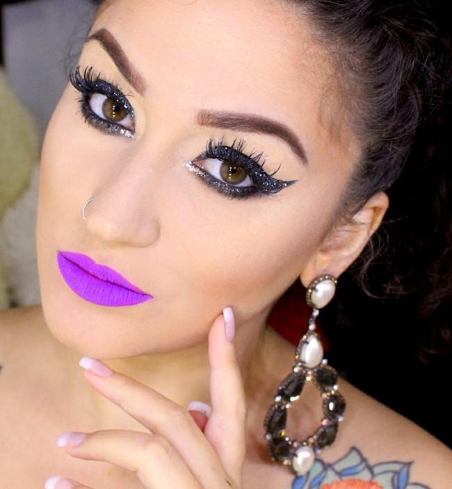 make up ideas make up karnevaali violetti huulipuna