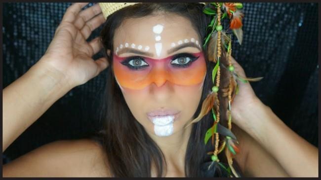 muodostavat karnevaali kasvot intialainen nainen muodostavat karnevaalin