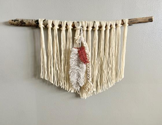 macrame sulka seinäkoriste DIY idea