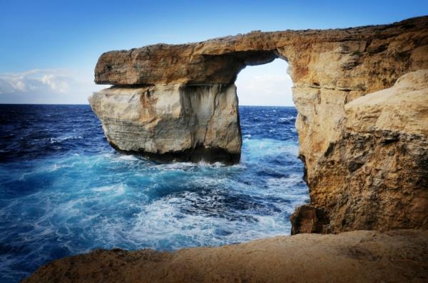 malta loma taivaansininen ikkuna saari gozo