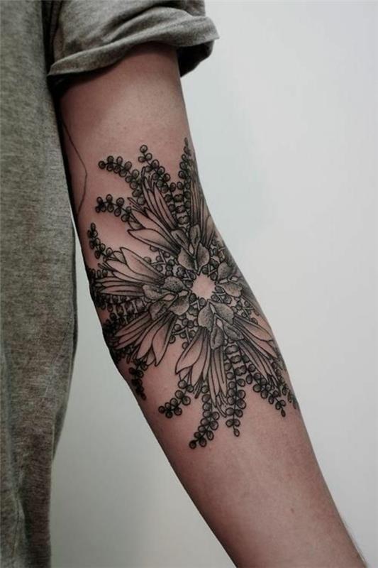 mandala tatuointi lotus mandala olkavarren suunnittelu