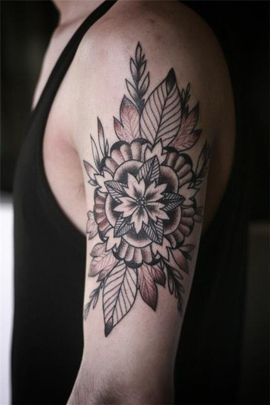 mandala tatuointi idea suunnittelu sulka