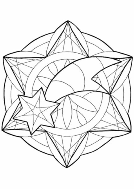 mandala joulua varten värityssivut joulutähti
