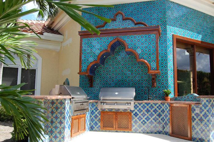 marokkolaiset laatat sementtilaatat sisustusideat asunnon suunnittelu ajattelevat eri tavalla mosaiikkilaatat luova seinäsuunnittelu ulkokeittiö