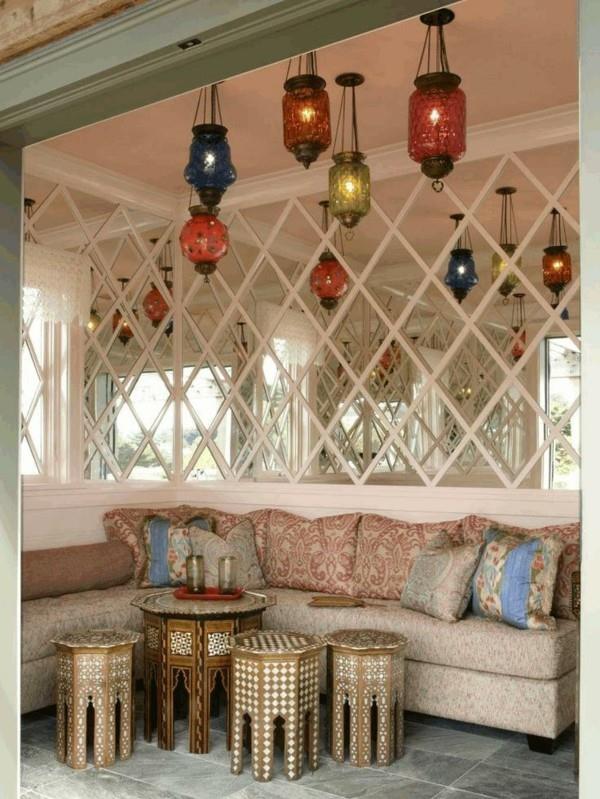 marokkolainen lamppu marokkolaiset riippuvalaisimet rentoutumiskulmaiset sivupöydät