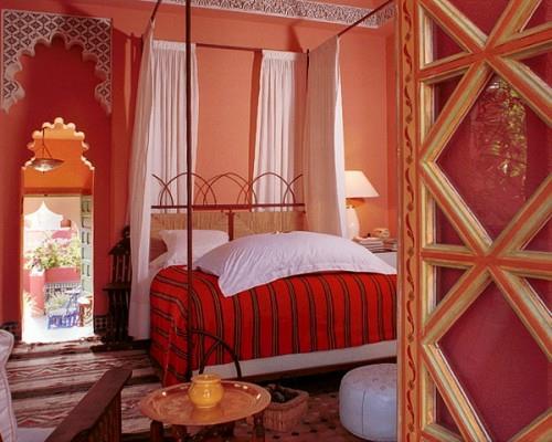 marokkolaisen makuuhuoneen sisustusideoita katos