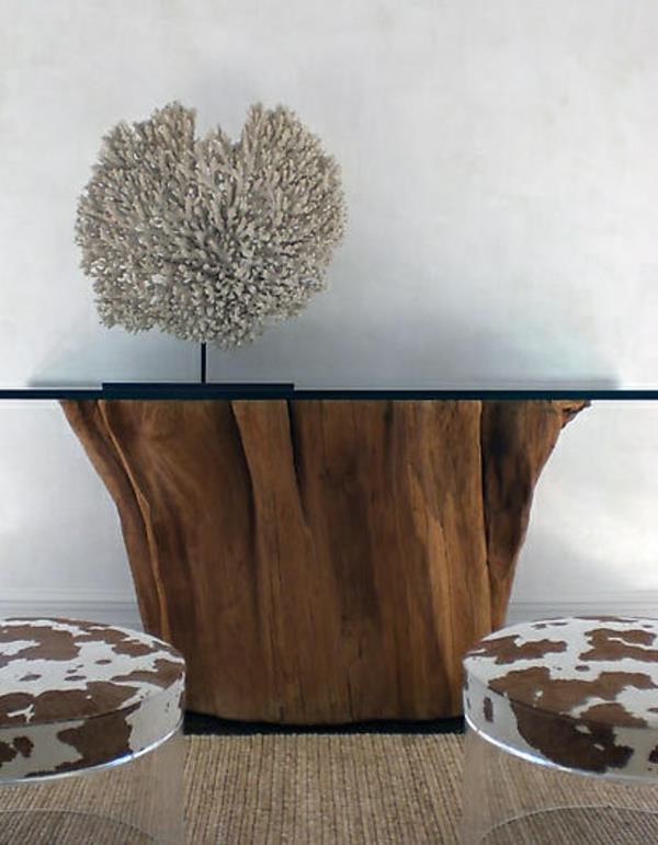 massiivipuuta sohvapöydät lasinen puunrunko