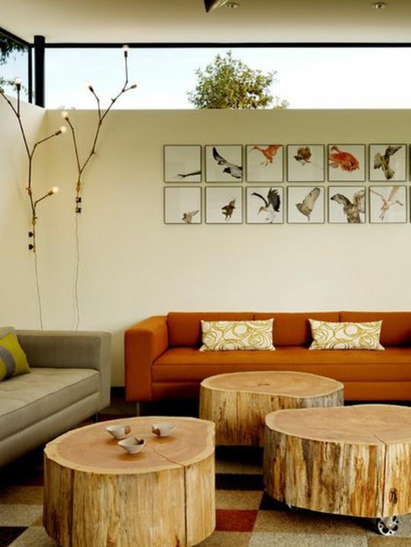 massiivipuiset sohvapöydät puunrunko -sohvat