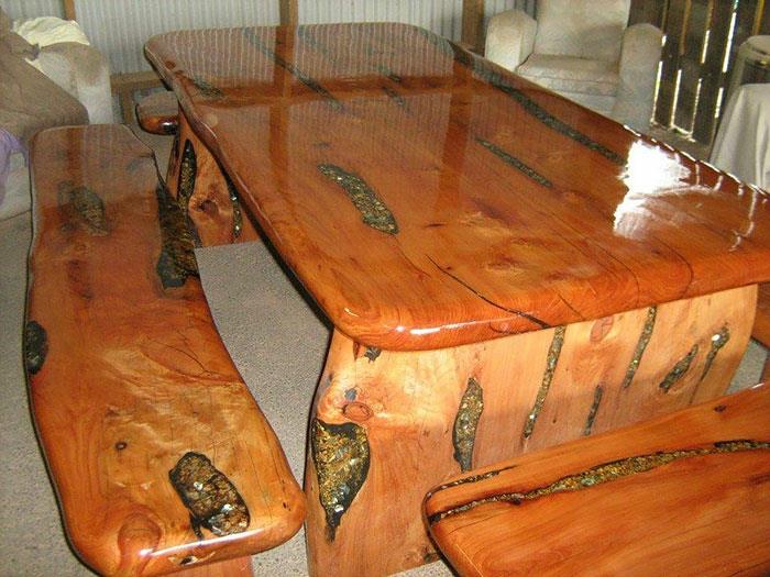 Massiivipuusta valmistetut pöydät ja penkit Woodcraft By Design merellinen tyyli