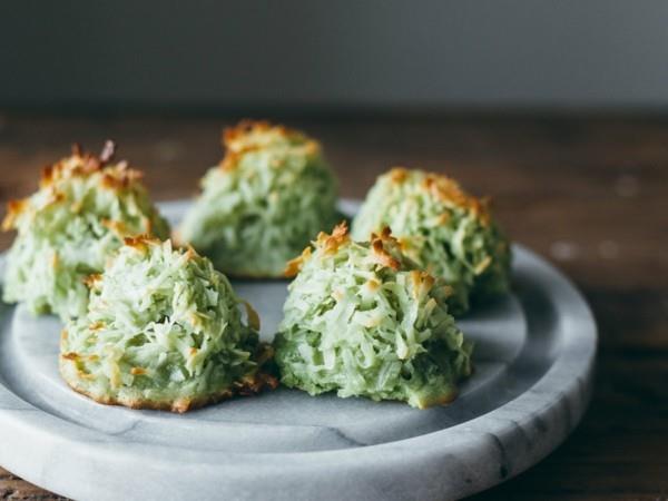 matcha kookospähkinämakaroita