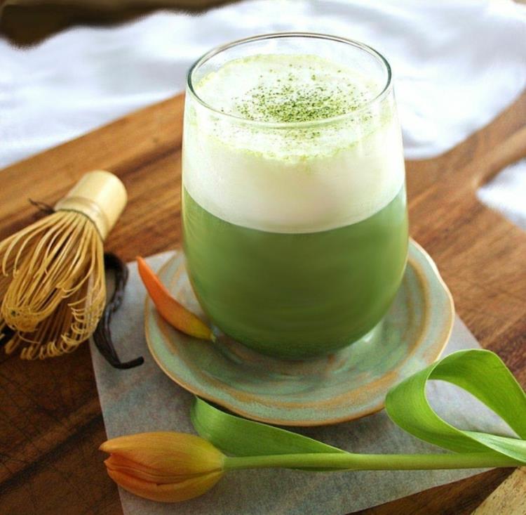 matcha -tee terveellinen juoma soijamaito