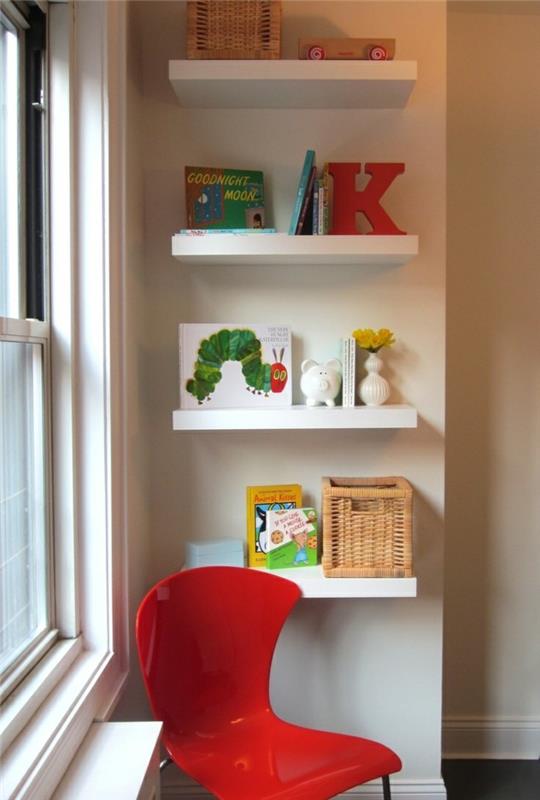 huonekalut värikäs punainen tuoli elävät ideat lastenhuone