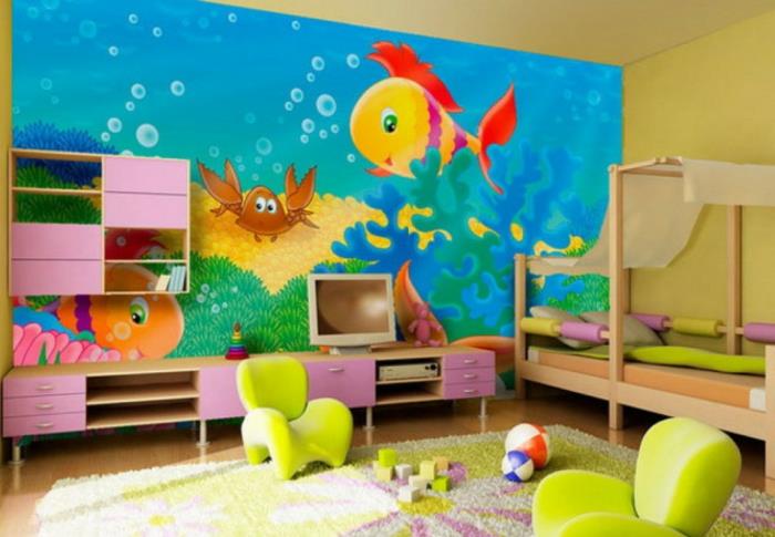 huonekalut lastenhuoneen seinän suunnitteluideat värilliset lasten huonekalujen mattohyllyt