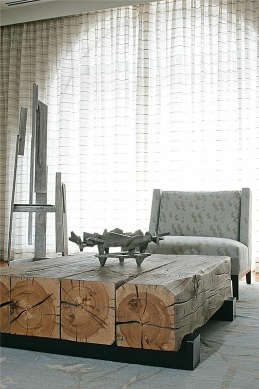 huonekalut maalaistyylinen viileä sohvapöytä epätavallinen sisustus