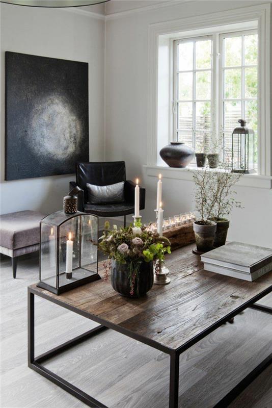 huonekalut maalaistyylinen maalaismainen sohvapöytä loistavat pöytäkoristeet