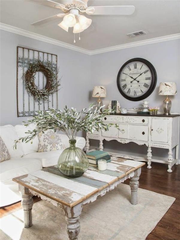 huonekalut maalaistyylinen maalaismainen sohvapöytä seinäkello