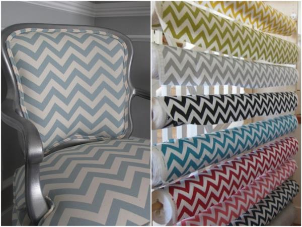 huonekalukankaat värilliset mallit chevron -kuvio verhoiltu tuoli reupholster vanhat huonekalut