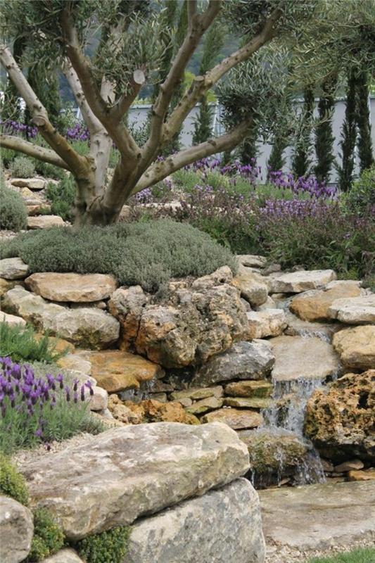 Välimeren puutarhasuunnittelu luonnollisia ja viihtyisiä puutarhan suunnitteluideoita
