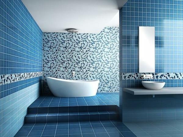 meri sininen kylpyhuone kuvat laatta mosaiikki