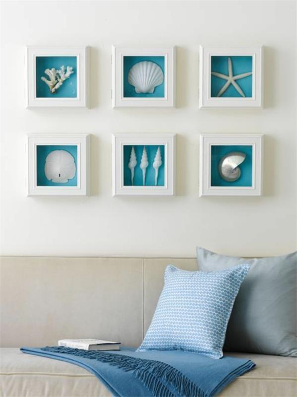 deco meri merenkulun deco -esineet koristavat olohuoneen seinän