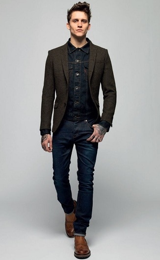 Uld Blazer Med Jeans