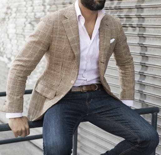 Casual blazer til herrer med jeans