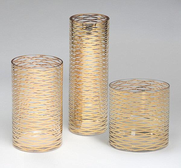metallinen kiilto kullatusta lasista valmistetuissa sisustus maljakoissa