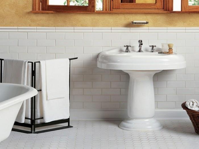 metro laatat kylpyhuone ideoita valkoiset seinälaatat kodikas kylpyhuone